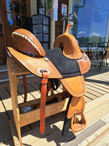 15" Hilason Treeless Barrel Racing Saddle