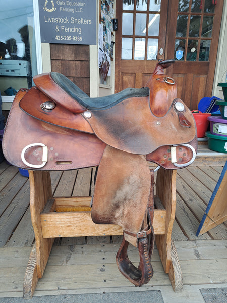 15.5" Steve Flick Roughout Work Saddle