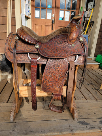 15.5" Hereford Tex Tan Western Saddle