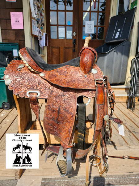 15" Marlene Eddleman by Circle Y Barrel Racing Saddle Package