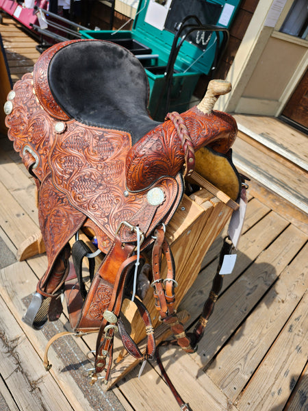 15" Marlene Eddleman by Circle Y Barrel Racing Saddle Package