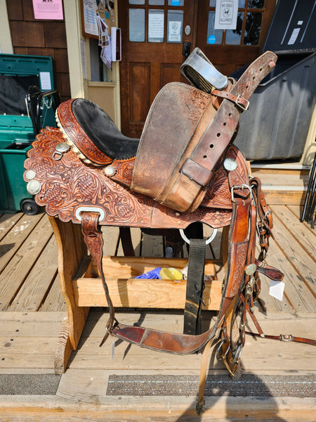 15" Marlene Eddleman by Circle Y Barrel Racing Saddle Package