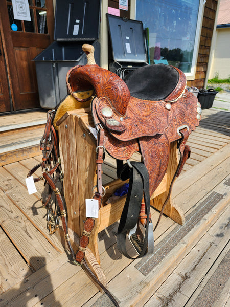 15" Marlene Eddleman by Circle Y Barrel Racing Saddle Package