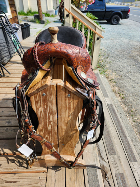 15" Marlene Eddleman by Circle Y Barrel Racing Saddle Package