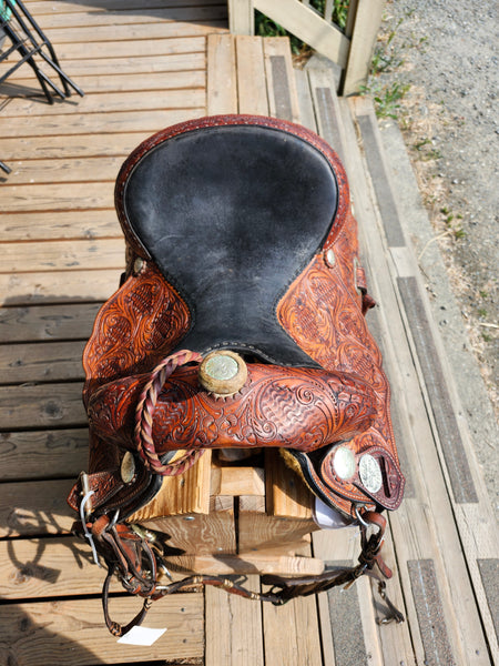 15" Marlene Eddleman by Circle Y Barrel Racing Saddle Package