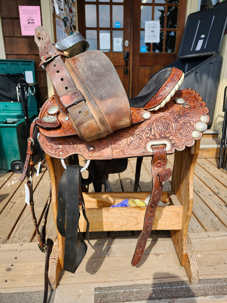 15" Marlene Eddleman by Circle Y Barrel Racing Saddle Package