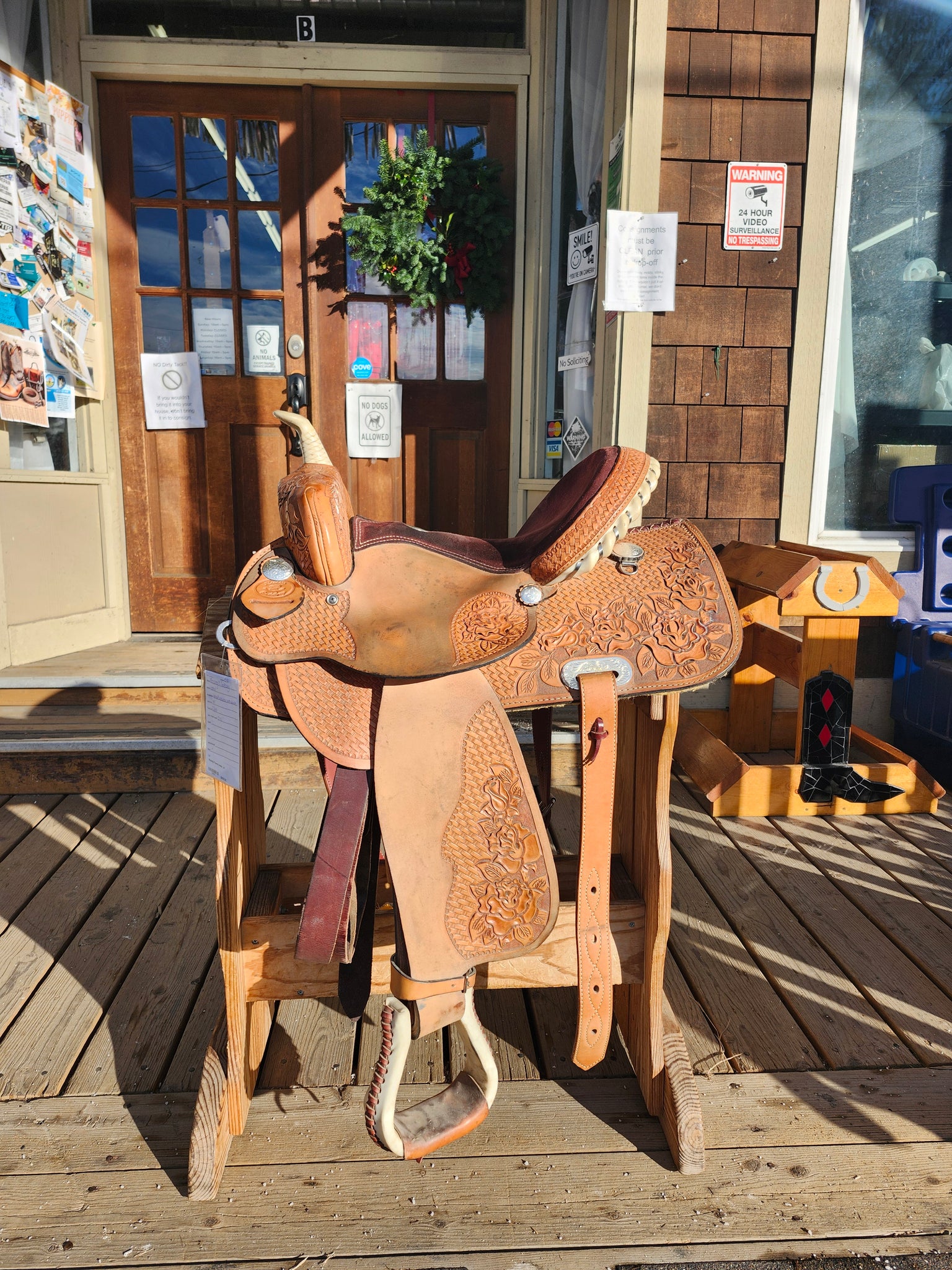 14" Rocking R Saddlery barrel saddle