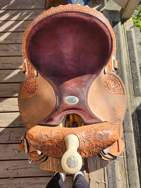 14" Rocking R Saddlery barrel saddle