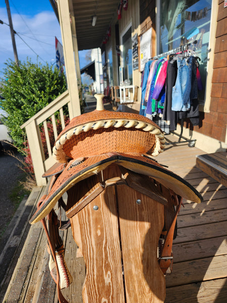 14" Rocking R Saddlery barrel saddle