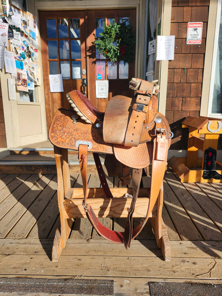 14" Rocking R Saddlery barrel saddle