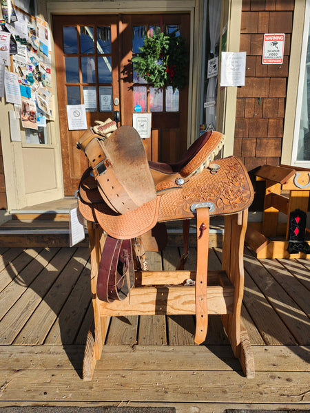 14" Rocking R Saddlery barrel saddle