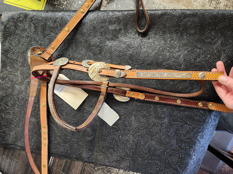 Dale Chavez Silver Show Bridle V Brow w/ breast collar