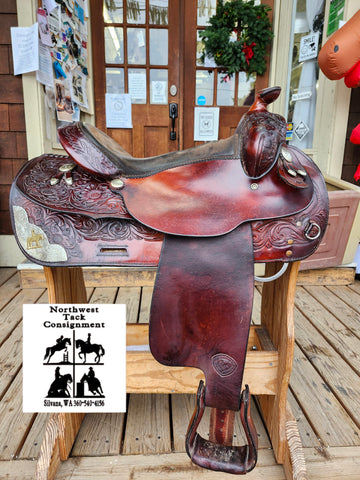 15.5" Hereford Tex Tan equitation western saddle