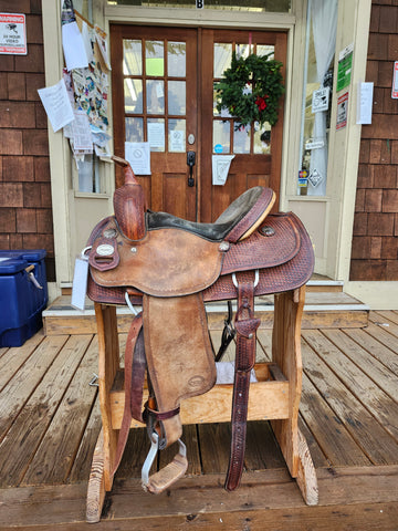 14" Crates Meleta Brown Barrel Racing Saddle