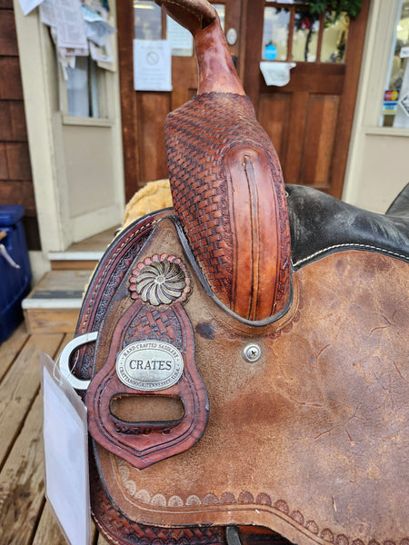 14" Crates Meleta Brown Barrel Racing Saddle