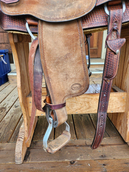 14" Crates Meleta Brown Barrel Racing Saddle