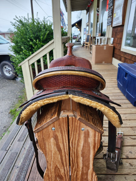 14" Crates Meleta Brown Barrel Racing Saddle