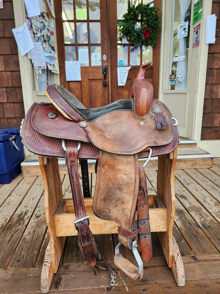 14" Crates Meleta Brown Barrel Racing Saddle