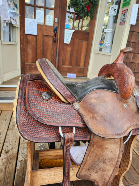 14" Crates Meleta Brown Barrel Racing Saddle