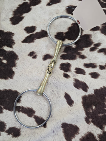 5.5" loose ring snaffle w/ lozenge w/ disc