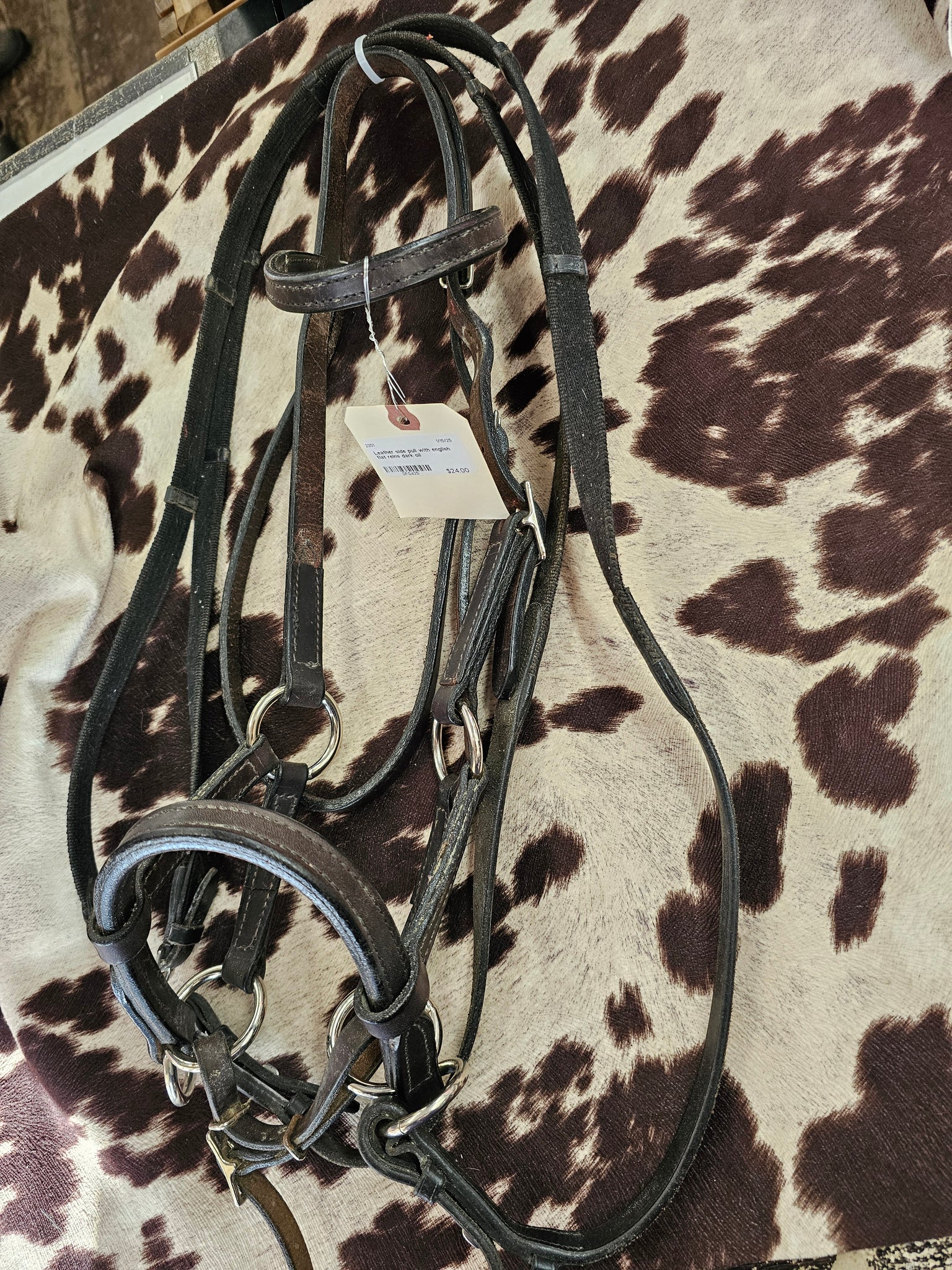 Leather side pull bridle