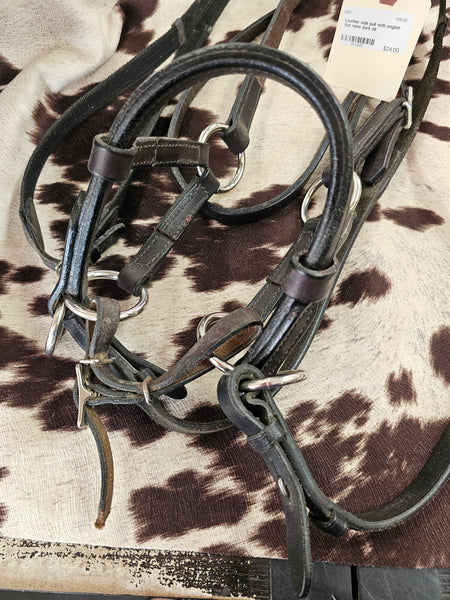 Leather side pull bridle