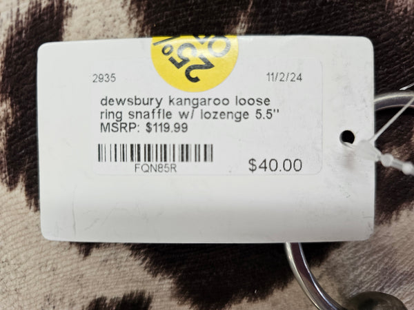 5.5" dewsbury kangaroo loose ring snaffle bradoon