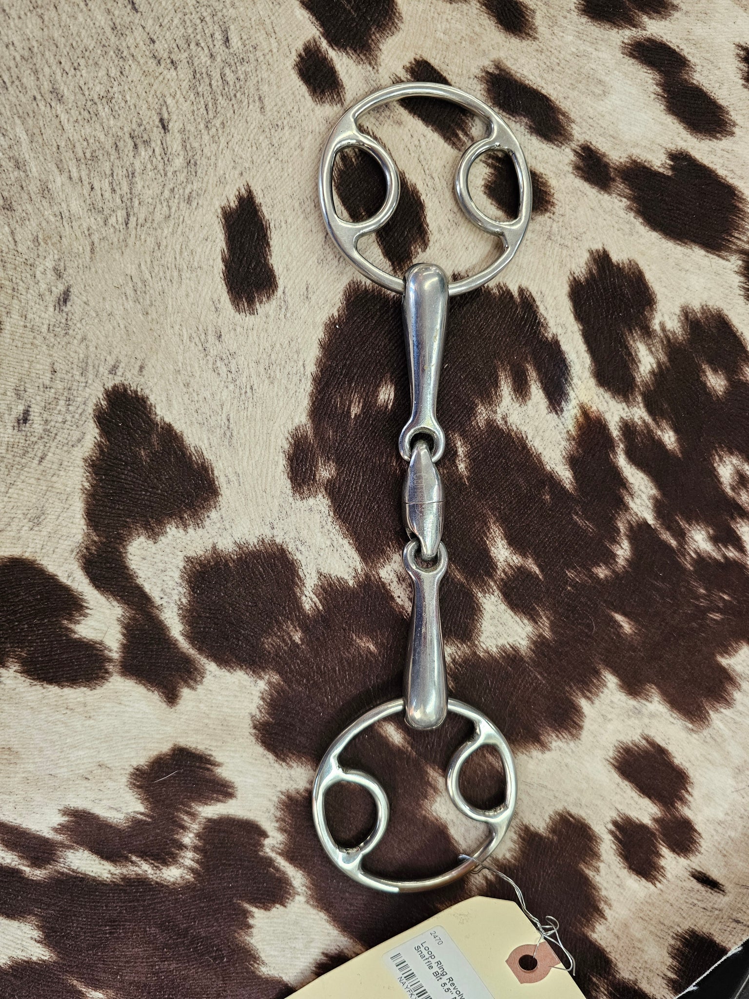 5.25" Centaur Loop Ring Revolver Centre Snaffle Bit