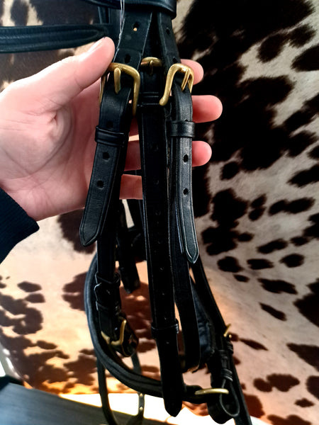 FULL Bobby's English Tack Padded Dressage Bridle