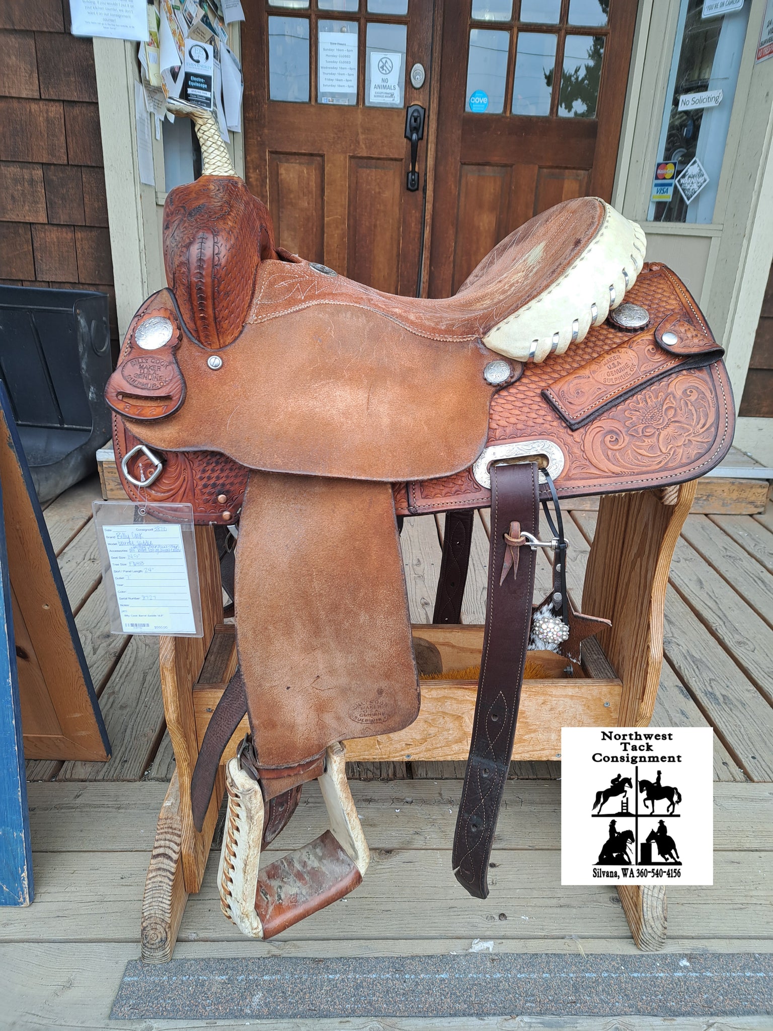 14.5" Billy Cook Barrel Saddle