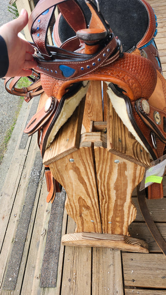 ON TRIAL 15" Texas Saddlery Barrel Saddle Package