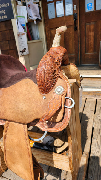 14" Circle Y Arizona Snowflake Barrel saddle