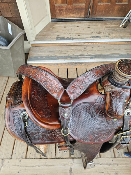 16" Pete Garrell Luellen Ranch Roper Saddle Package