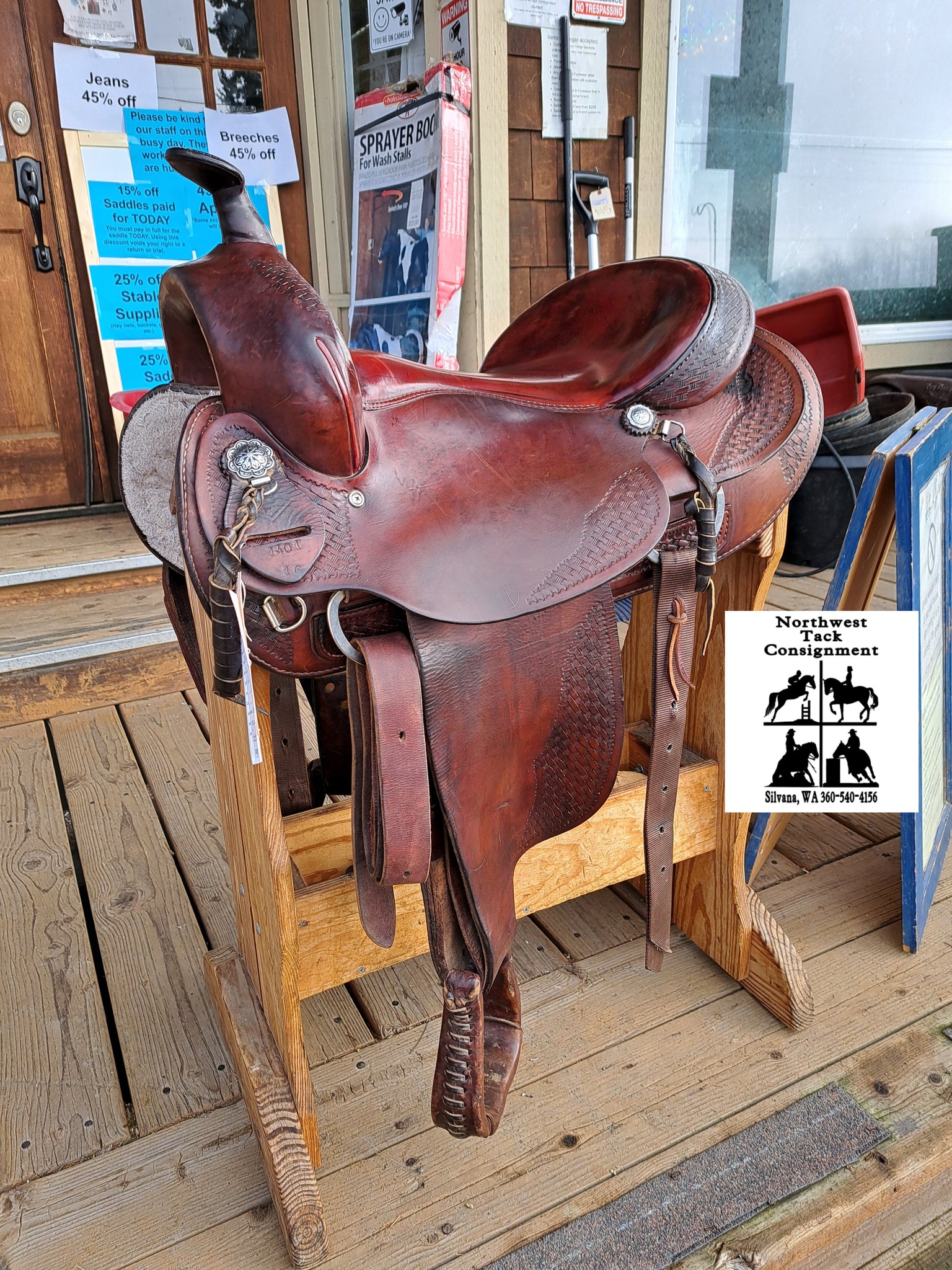 16" Diamond H Western Saddle