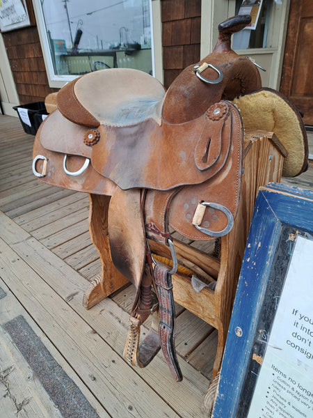 15" Silver Mesa Rough Out Work Saddle