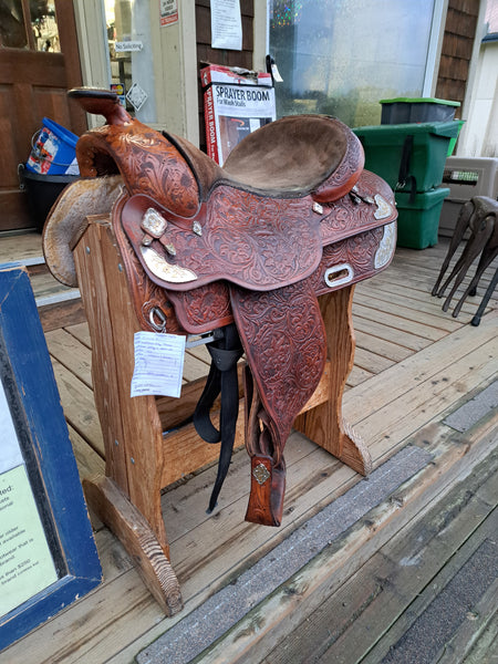 15" Vintage Circle Y Barrel Saddle