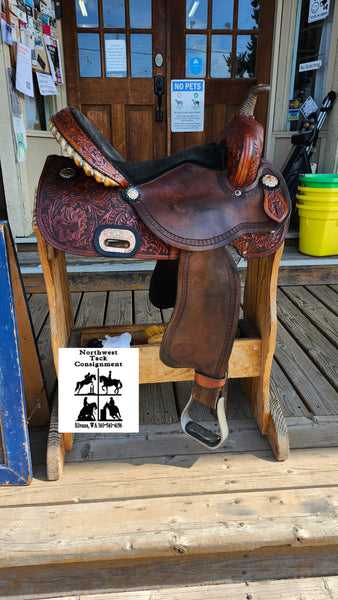 15" Hereford Tex Tan Barrel Saddle