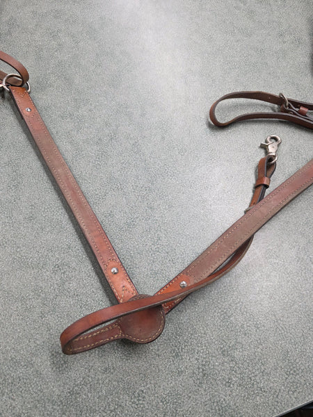 Western breast collar w/ horsehair & silver conchos