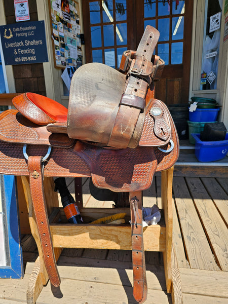 ON TRIAL 16" Crates Dan Roeser Working Cowhorse Saddle