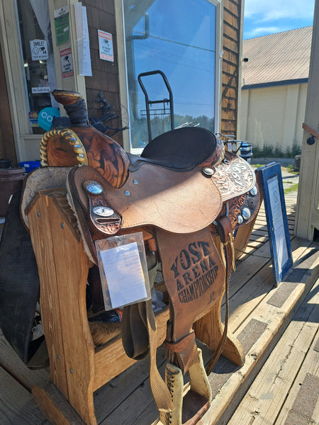 15.5" Running P Saddlery Western Roper Saddle