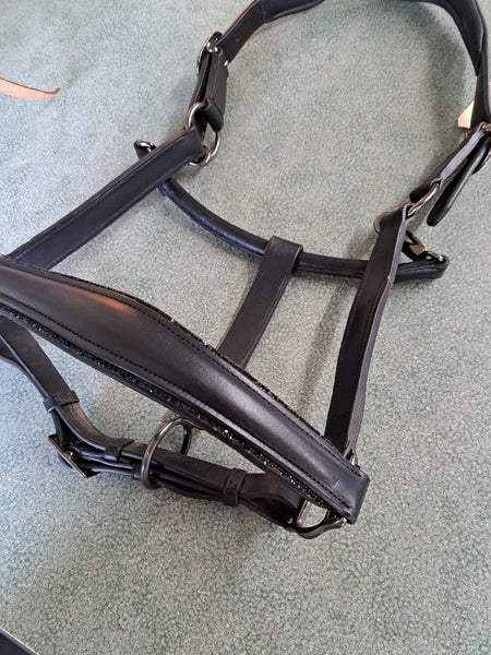 Full Sized Equestrian Stockholm Anatomic Leather Halter
