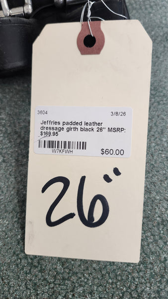 26" Jeffries Padded Dressage Girth