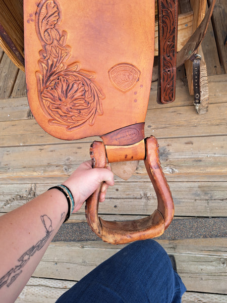16" Hereford Tex Tan Flex Tree Trail Saddle Western Saddle