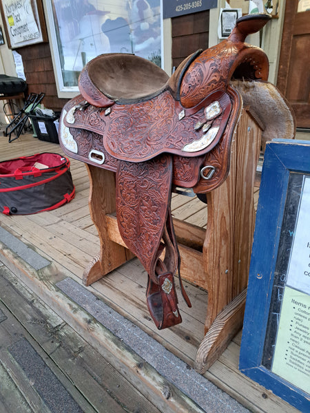 15" Vintage Circle Y Barrel Saddle