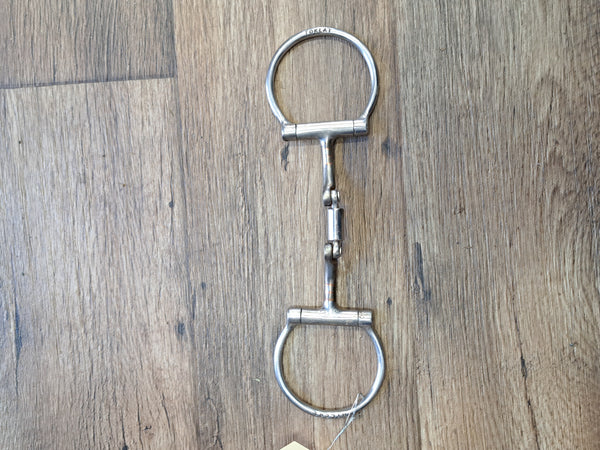 5.25" Myler Hinged Bristol Barrel Western D Ring Snaffle