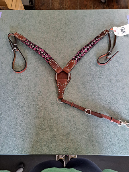 Zebra Breast Collar