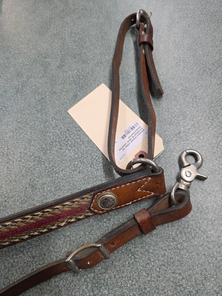 Western breast collar w/ horsehair & silver conchos