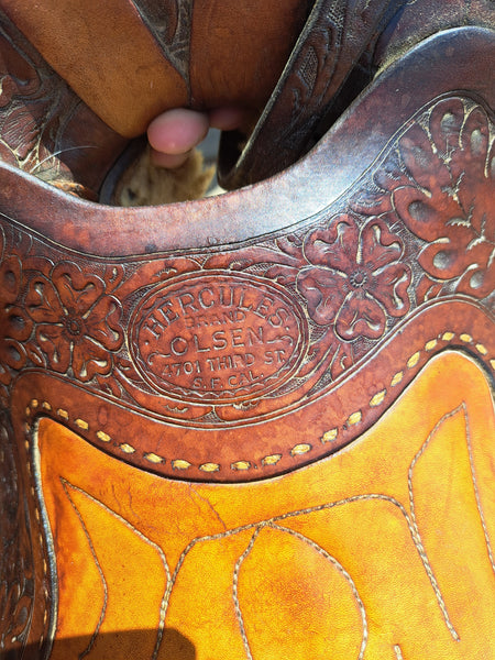 14" Vintage Hercules Olsen Western Saddle