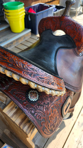 15" Hereford Tex Tan Barrel Saddle