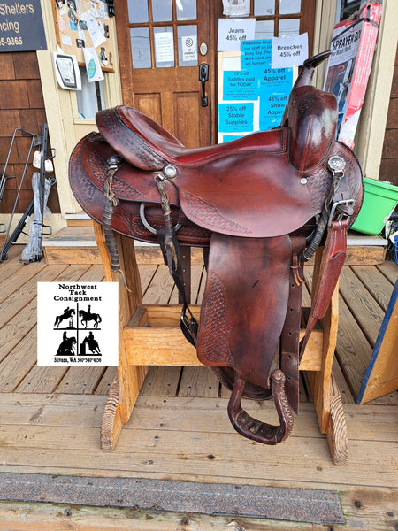 16" Diamond H Western Saddle